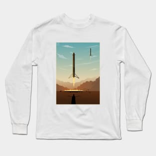 Falcon 9 heavy launch Square v.2 Long Sleeve T-Shirt